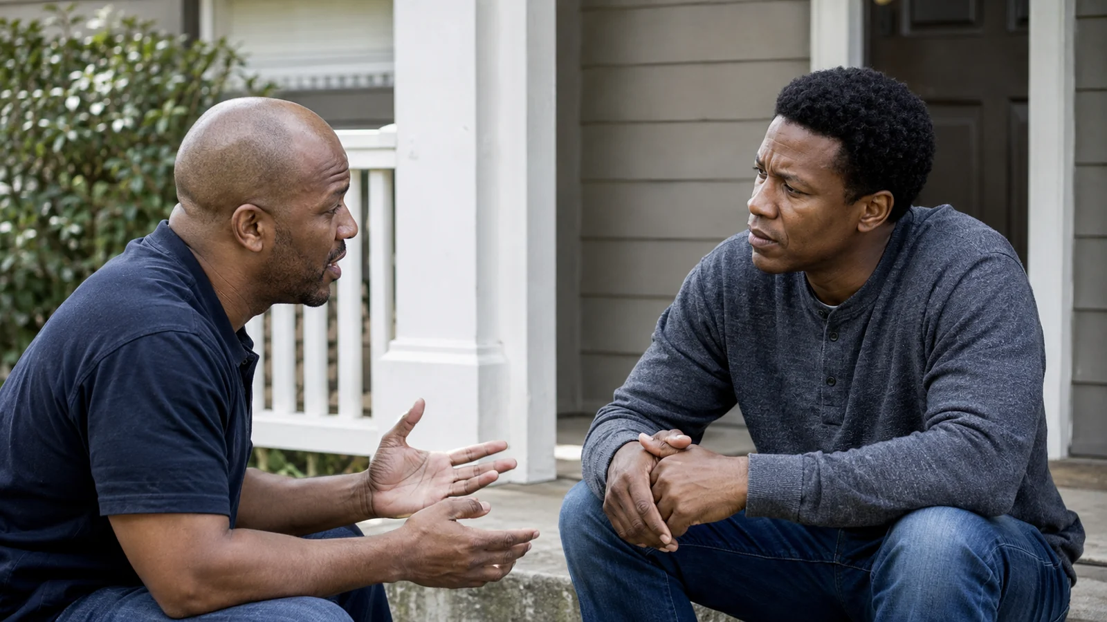 One man confronting another directly and respectfully in private.